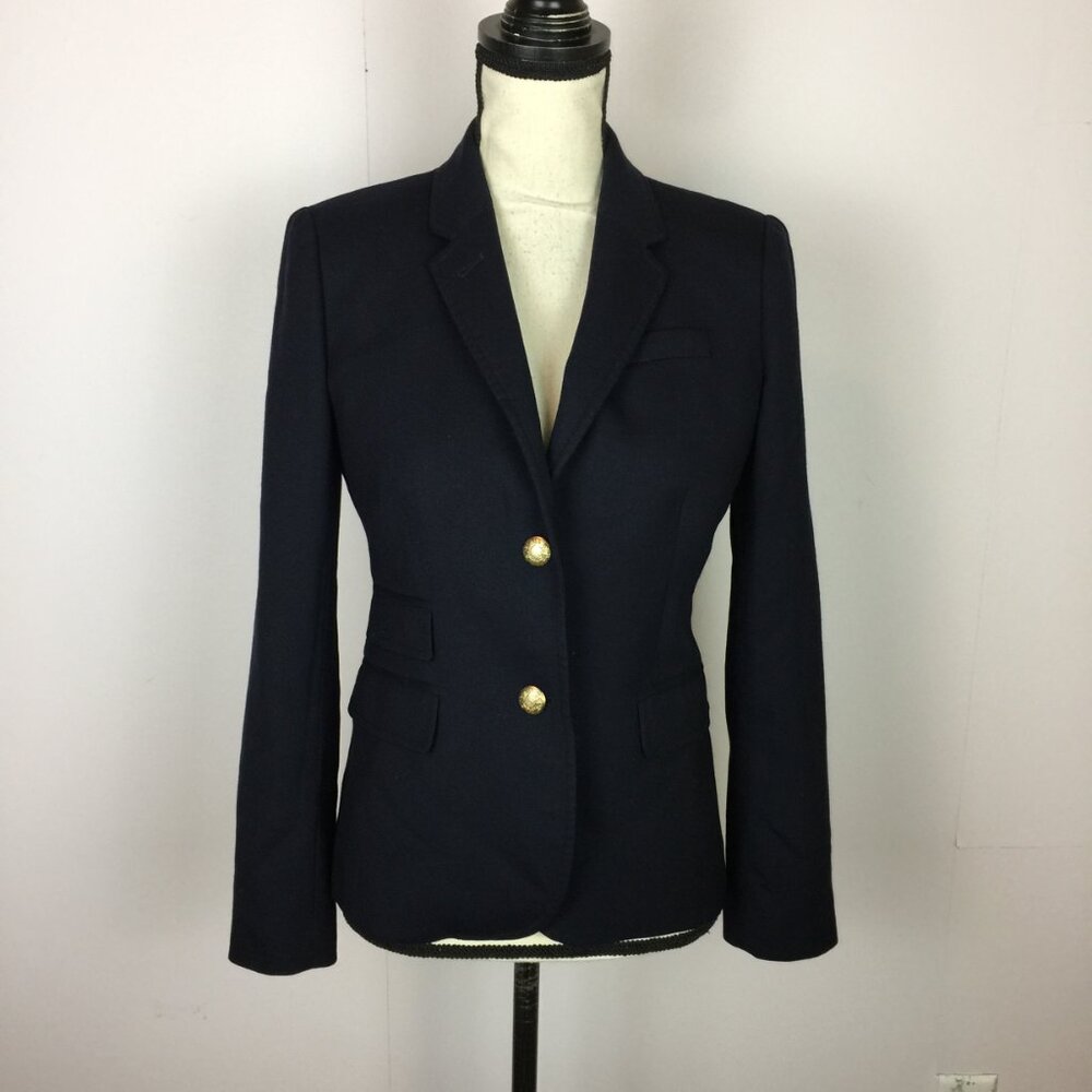 J. Crew Navy Blazer with Gold Buttons